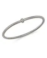 Alberto Amati 14K White Gold Diamond Tubogas Stretch Bracelet