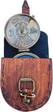 2" Brass 100 Year Calender Compass Antique Nautical Brass Pocket Compass Gift