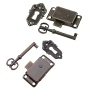 Antique for Hasp Vintage Iron Drawer Lock for for Key for Wooden Jewelry