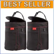 Leak-Proof Car Trash Can Set - Includes Waterproof Liner & Storage Pockets