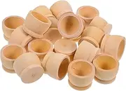 Sewroro 20Pcs Wooden Egg Cups Easter Egg Holder for Home Decoration for Displaying Easter Crafting and Festive Celebrations