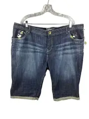 Apple Bottom Jeans Bermuda Shorts Size 24 Paint Splatter Y2K New