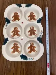 Gingerbread Man, Ceramic Cupcake Muffin Pan