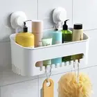 Suction Cup Shower Caddy, No Drilling Removable Suction Shower Shelf - Powerful
