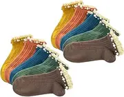 Beatifufu Lace Socks for Women 10 Pairs Elastic Short Socks in Solid Colours Pearl Trim
