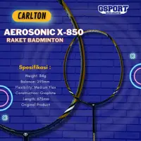 在飛比找蝦皮購物優惠-Gsport Carlton 空氣動力學 x-850 羽毛球