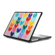 MacBook Pro 14-inch (M1 - M4) Impact Case Clear Polka Daubs Hearts