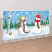 Whimsical Snowmen Scene Setter Wall Decorating Kit