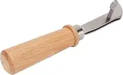 Respicefinem Leather Edger Creaser with Stainless Steel Ergonomic Handle Portable for Outside Leather Creasing Belt Strap Wallet Crafting