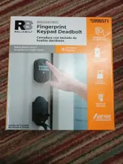Reliabilt Biometric Fingerprint Keypad Deadbolt 5996571 Matte Black Finish lock