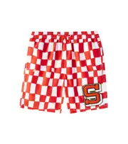 [Stella McCartney Kids] Stella McCartney Kids Checked swim trunks Y 4 red