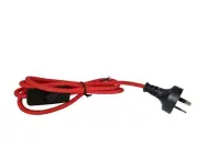 2 Core Electric Cable Braided Fabric Flex Cord with plug and inline switch.