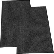 BESPORTBLE 2pcs Entry Door Floor Mat Absorbent Door Mat Entryway Rug Absorbent Doormat Entrance Doormat Floor Rugs Grey PVC