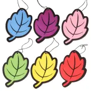 Auto Solid Perfume Cartoon Leaf Shaped Car Pendant Auto Air Freshener-10 Pieces
