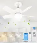 Socket Fan Light with Remote, Socket Ceiling Fan with Dimmable Led Light Bulb...
