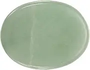 uxcell Thumb Worry Stone for Anxiety, Natural Oval Crystal Stone, Polished Gemstone Hand Carved Pocket Rock Anxiety Crystals for Women Stress Gifts Meditation, Emerald Green