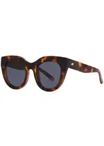 LE Specs Air Heart Tortoiseshell Oversized Sunglasses - Brown One Size