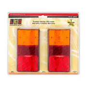 LED Autolamps Stop Tail Indicator Reflector Light 12V 150x80x24mm Twin Blister