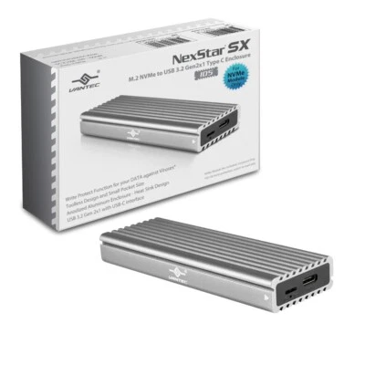 Vantec M.2 NVMe SSD to USB 3.2 Gen 2x1 Type C Enclosure, Revised Toolless