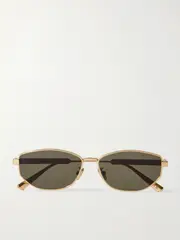 [DIOR Eyewear] DIOR Eyewear - Diorcannage B1u Oval-frame Gold-tone Sunglasses - One size One size Gold