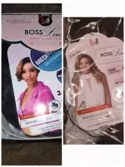 TWO HD Lace Wigs Dark Brown Body Wave & Pixie Bob Wig Black 1b Synthetic NEW