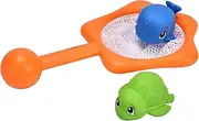 SIMBA 104010138 ABC Fishing Game with Net and Two Water Splash Sea Animals 23 cm from 12 Months