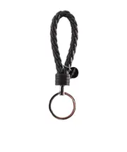 Bottega Veneta Woven Charm Keychain One size Black