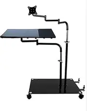 Bedside Moving Laptop Stand Adjustable Sofa Computer Monitor Holder Mount +Keyboard Holder Rotating Laptop Table Lapdes OK610 OK611 (OK610B)