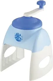 JapanBargain 1920, Japanese Slushy Machine Snow Cone Maker Shaved Ice Machine Hand Crank Non-Electric Made in Japan, Blue