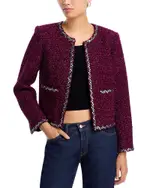 Aqua Embellished Tweed Jacket - Exclusive