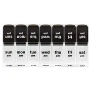 Ezy Dose, Weekly AM/PM Pill Planner, Black/Natural, 1 Count