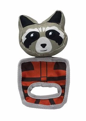Marvel Comics ROCKET RACOON PULL & PLAY SQUEAKY OXFORD DOG TOY - pet chew toy