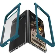 OtterBox Thin Flex Google Pixel Fold (7.6") Case Clear/Blue - (77-92210), Antimicrobial, Military Standard Drop Protection, 7 Years Warranty