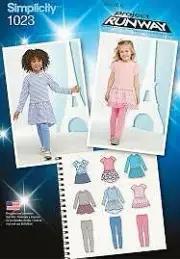 Simplicity Sewing Patterns 1023 / 0298 Childs Girls Dress Leggings Size 3-8