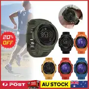 Mens Digital Watches Waterproof Pedometer Step Counter Watch Military Sport,LED)