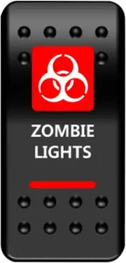 Moose On/Off Zombie Light Rocker Switch Red
