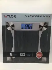 Taylor 440 lb Digital Glass Scale with Weight Tracking Oversized Platform