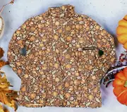 New Alison Andrews Womens 3x Long Sleeve Pumpkin Fall Stretchy Turtleneck Top