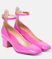 [Valentino Garavani] Valentino Garavani Tan-Go patent leather pumps AU 8 pink