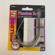 Bulldog Phantom Hooks - Unopened Package Of 4 - Picture Hangers - Up to 50lbs!