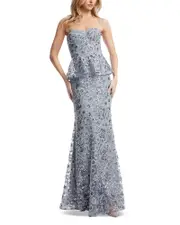 Dress the Population Scarlett Embellished Peplum Gown