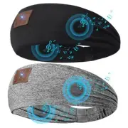 2-Pack Sleeping Headphones Bluetooth 5.4 Headband, Headband Black+Grey