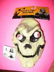 SOUND & LIGHT SKULL MASK - EYE LIGHT UP & 3 DIFFERENT SOUND EFFECTS - BRAND NEW