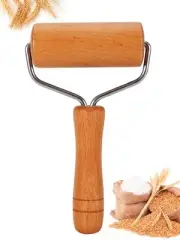 Pizza Rolling Pin, Small Rolling Pin, Non-Stick Wooden Dough Roller for Pastr...
