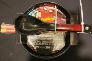 Marvel Spiderman Ceramic Bowl Set/ With Spoon And Chopsticks !