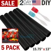 BBQ Grill Mat 5 Black Non Stick Bake Magic Matt Miracle Reusable As Seen On Tv