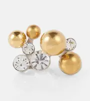 [Dries Van Noten] Dries Van Noten Crystal-embellished ring L silver