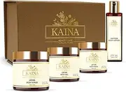 Kaina UBTAN BODY POLISHING KIT for Skin Nourishing With Saffron & Olive Oil | Organic Herbs; Tan Removal; Intense Moisturization | A combo of body scrub, body gel, body mask & body lotion