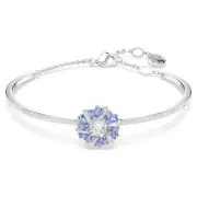 SWAROVSKI CRYSTAL IDYLLIA FLOWER BANGLE BLUE/WHITE 5680014. NEW IN BOX
