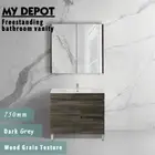 750mm Bathroom Vanity Freestanding Dark Grey Cabinet Basin Unit My Depot Vanity